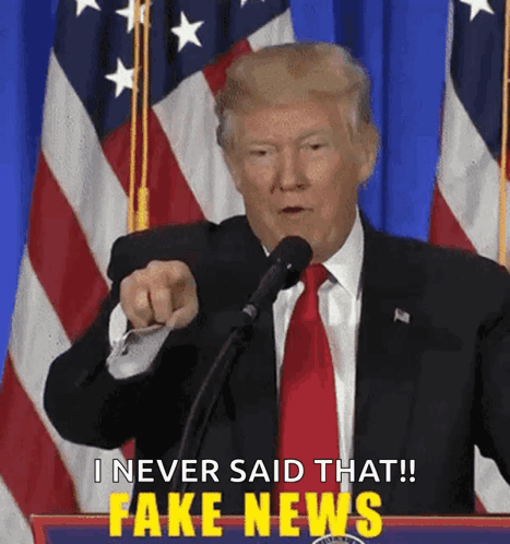 Trump Flags I Never Said That Fake News