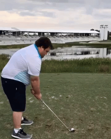 Trump Golf Fat Guy Swing GIF