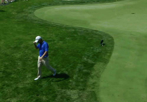 Trump Golf Guy Kicks Cap GIF
