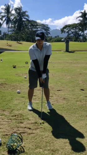 Trump Golf Hold Swing Pose GIF