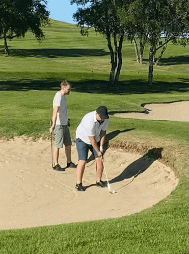 Trump Golf On Sand GIF