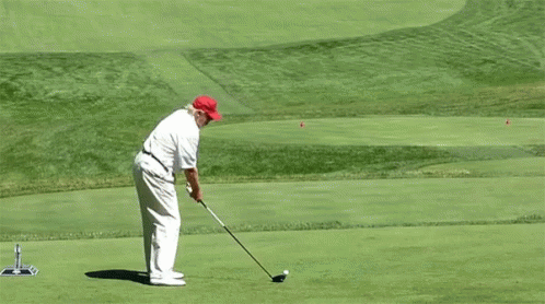 Trump Golf Swing Ball Fly GIF