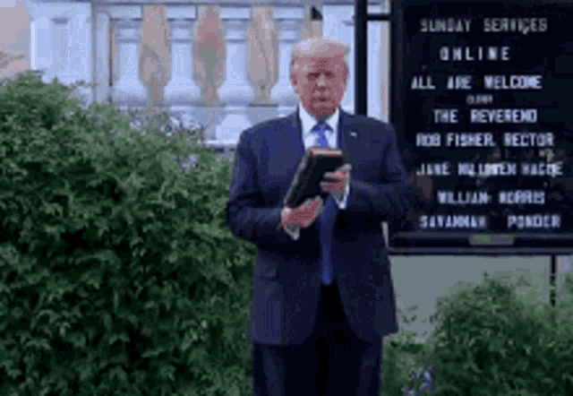 Trump Holy Bible Raising GIF