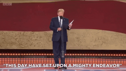 Trump Talking About Mighty Endeavour GIF