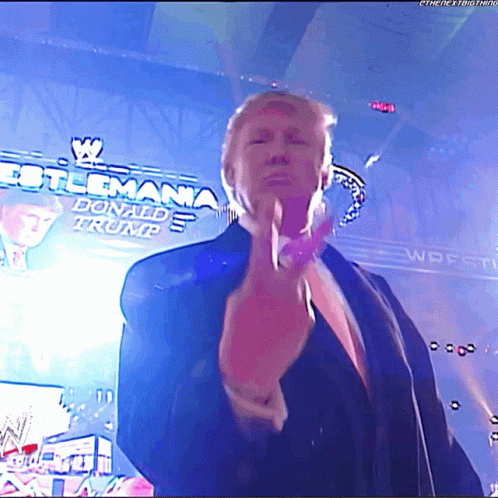 Trump Wwe Peace Sign GIF