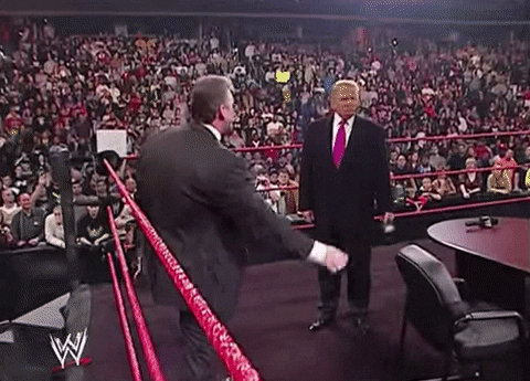 Trump Wwe Throw The Mic GIF