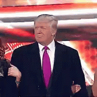 Trump Wwe Walk With Two Girls GIF