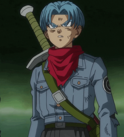 Trunks Angry Talking Looking Up GIF