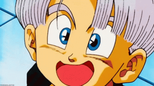 Trunks Big Happy Smile Eyes Gleaming Dragon Ball GIF
