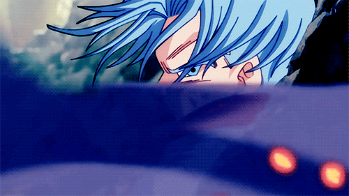 Trunks Dragon Ball Explosion Smokes Side Look GIF
