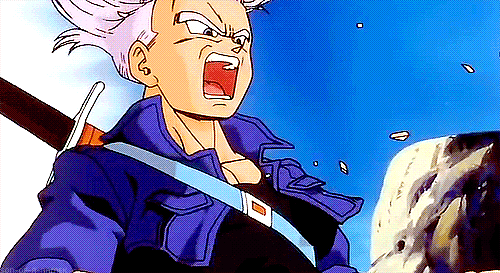 Trunks Dragon Ball Power Up Angry Yell GIF