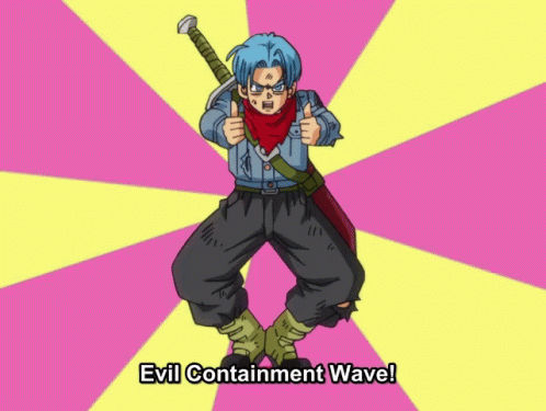 Trunks Dragon Ball Silly Evil Wave GIF