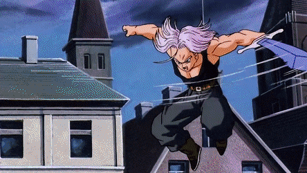 Trunks Dragon Ball Throwing Explosives GIF