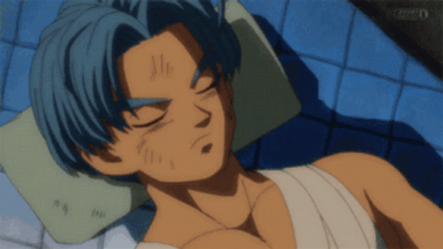 Trunks Dragon Ball Waking Up Sleeping GIF 
