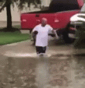 Trying The Plunger On Flooded Sewer GIF