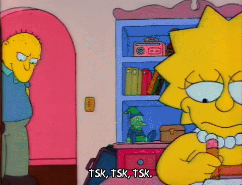 Tsk Tsk Lisa Simpson And Kearney Zzyzwicz GIF