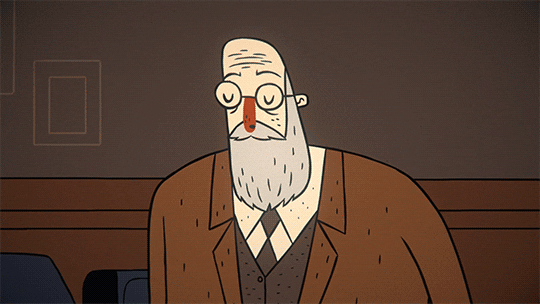 Tsk Tsk Old Bald Man With Beard GIF