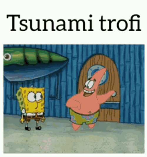 Tsunami Of Trophies Spongebob Squarepants GIF