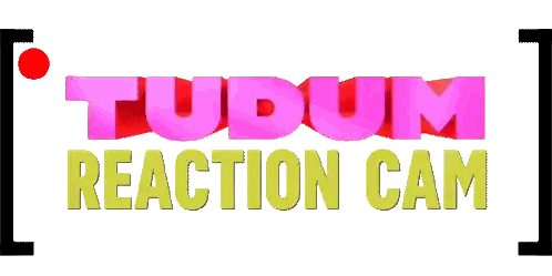 Tudum Reaction Cam Logo in Pink and Yellow