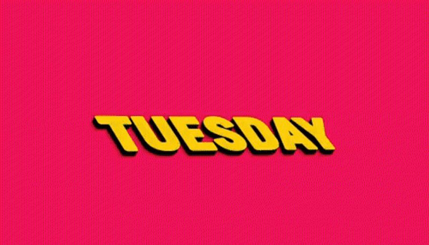 Tuesday Text Animation GIF