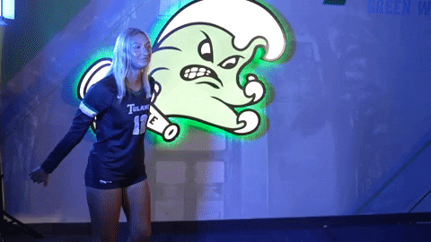 Tulane Volleyball Griddy Dance GIF