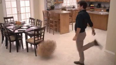 Tumbleweed Kicking Man GIF