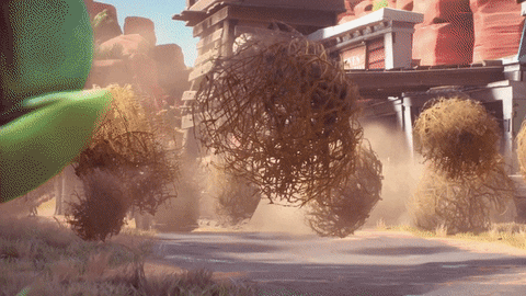 Tumbleweeds And Peashooter GIF