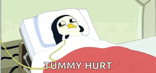 Tummy Hurt Adventure Time Gunter GIF