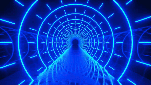 Tunnel With Clock on Wall