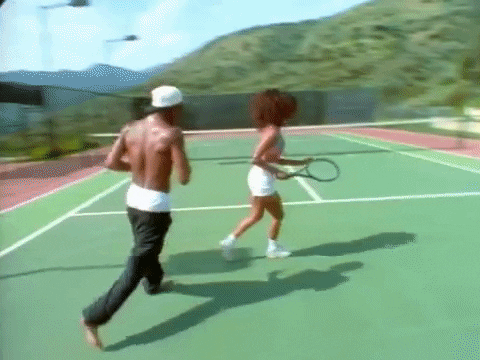 Tupac Chasing Tennis Player GIF