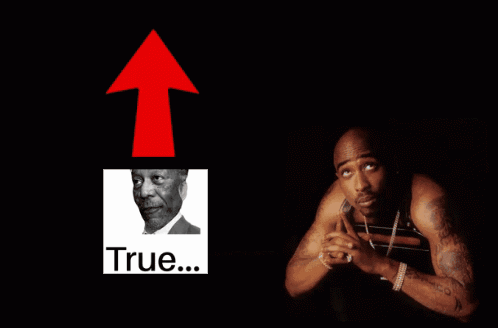 Tupac Shakur Red Arrow Up True GIF