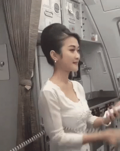 Turbulence Flight Stewardess GIF