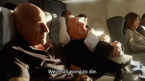 Turbulence Meme We're All Going To Die GIF
