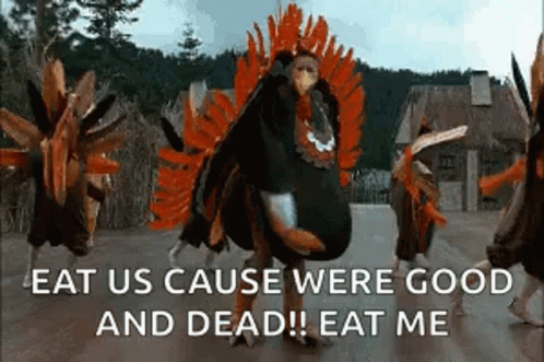 Turkey Dance On Addams Family Thanksgiving GIF