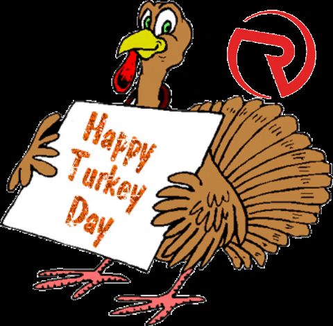 Turkey Day Animated Bird Holding A Paper GIF