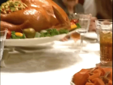 Turkey Day Big Plate Of Cooked Bird GIF