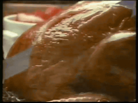 Turkey Day Slicing A Portion Of Meat GIF
