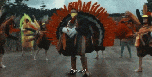 Turkey From Addams Family Thanksgiving Says Eat Me GIF