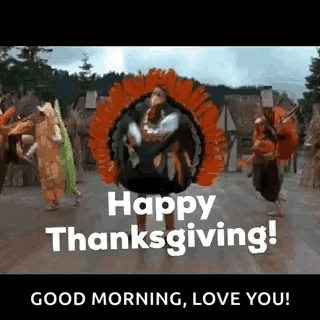 Turkey Morning Message On Addams Family Thanksgiving GIF