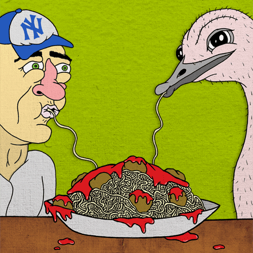 Turkey Romance Love Spaghetti Kiss GIF