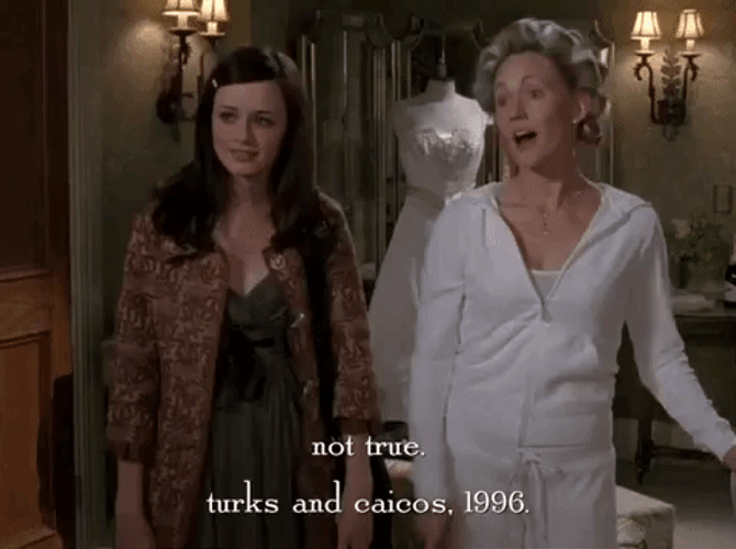 Turks and Caicos Gilmore Girls gif.