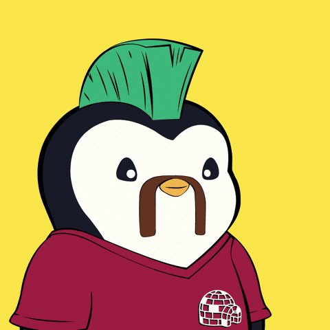 Turn It Up Punk Pudgy Penguin GIF