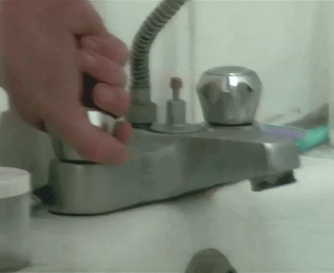 Turning On Water Faucet Fast Pouring GIF