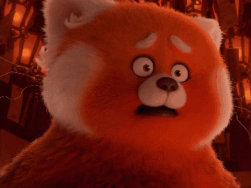 Red Panda Mei Startled Turning Red GIF