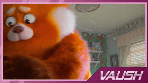 Red Panda Mei Grooming Turning Red GIF