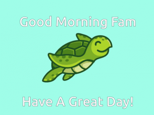 Turtle Tuesday Good Morning Fam GIF