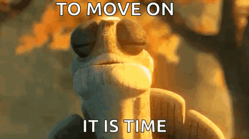 Turtle With Eyes Closed To Move On It Is Time