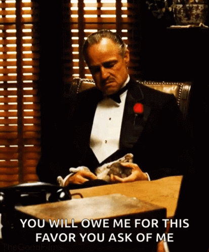 Tuxedo Man with Rabbit Says You Will Owe Me