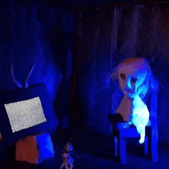 Tv Static Horror Play GIF