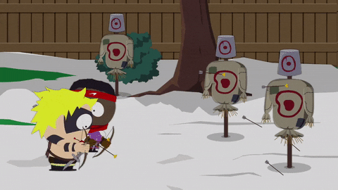 Tweek Tweak Archery Shot South Park GIF